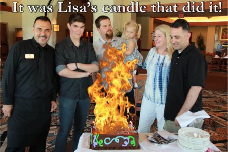 Join the fun... Watch out for Lisa's candle