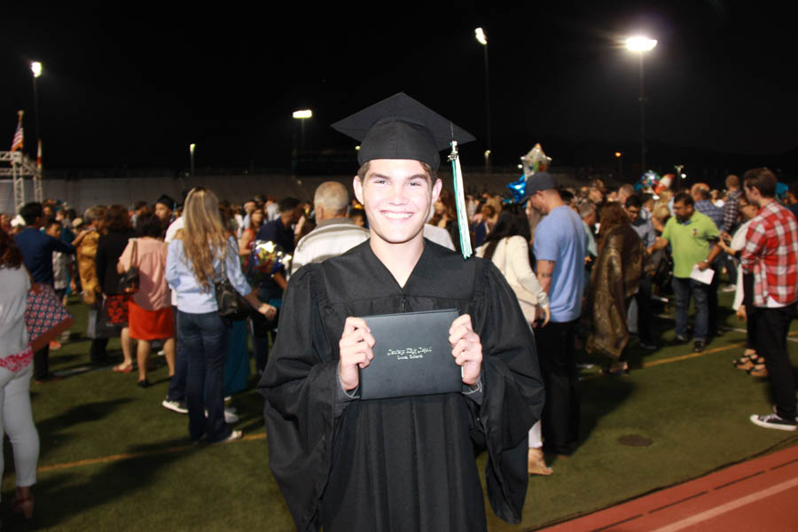 Nick graduates high school May 2017