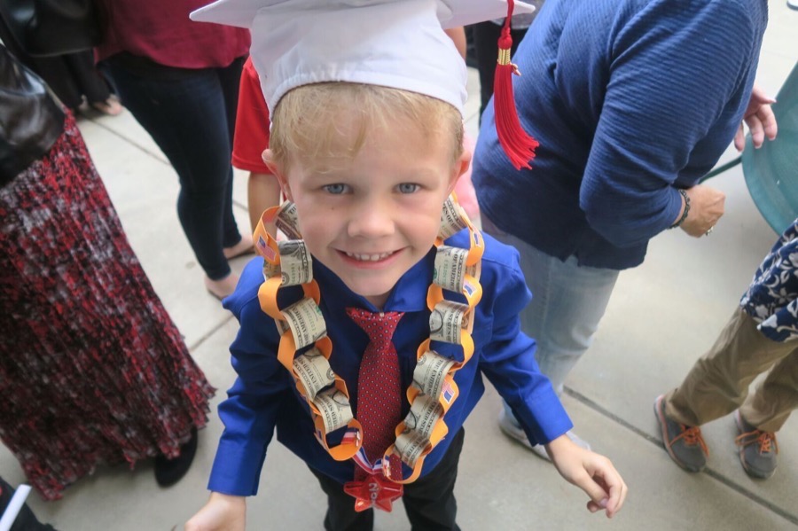 Alex graduates from Kindergarden 5/25/2016