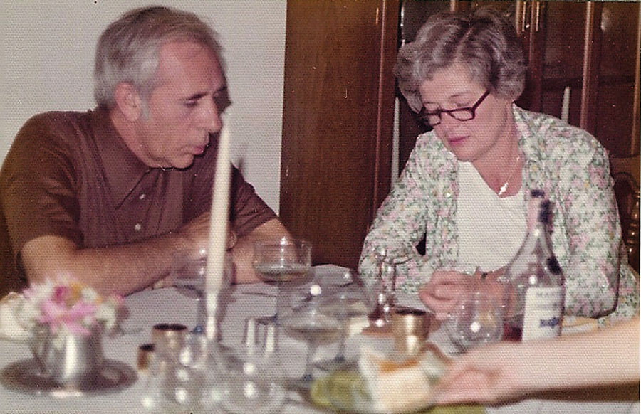 Goss Family having dinner