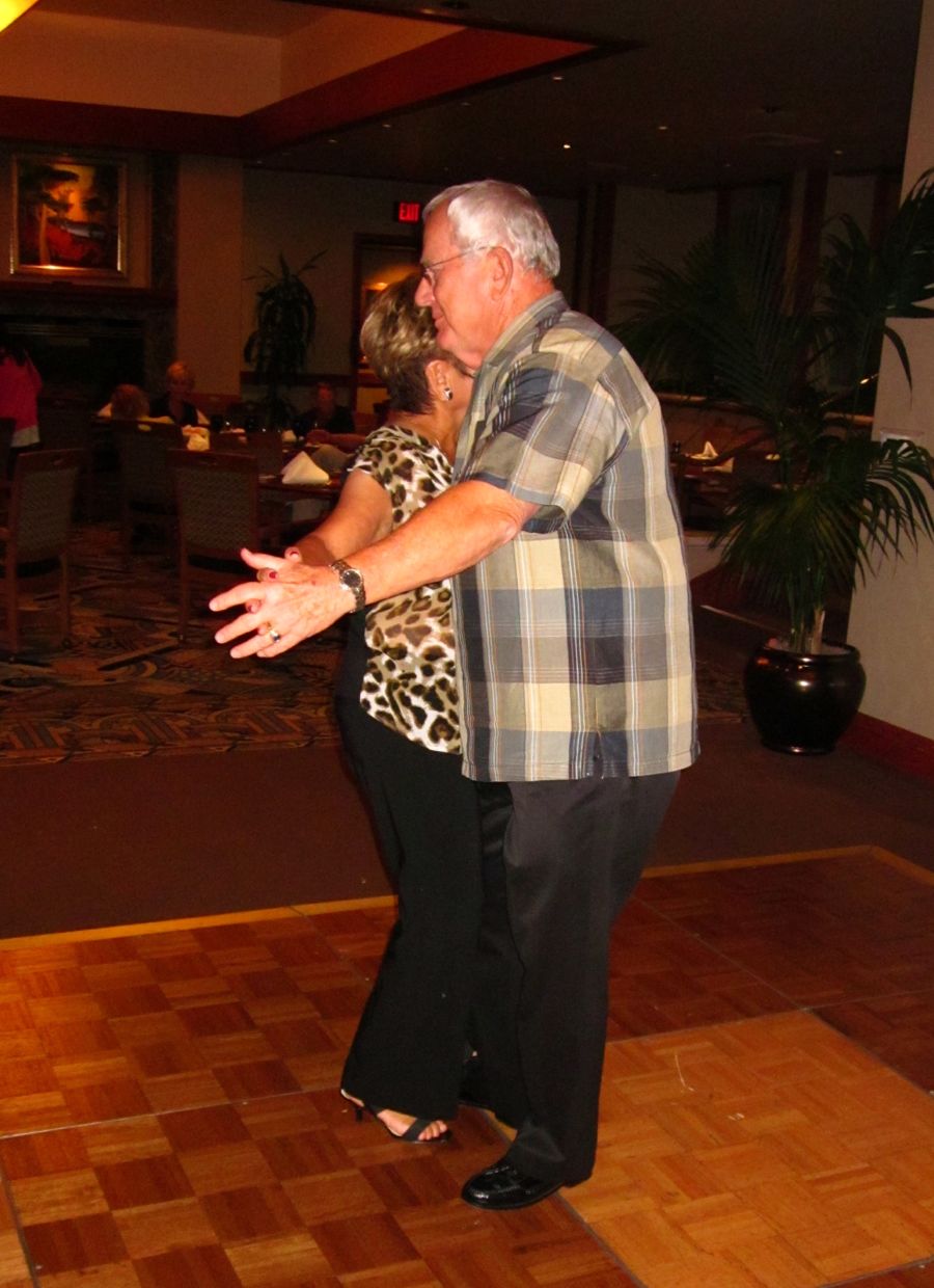 Dancing with friends at the Elks and ORCC