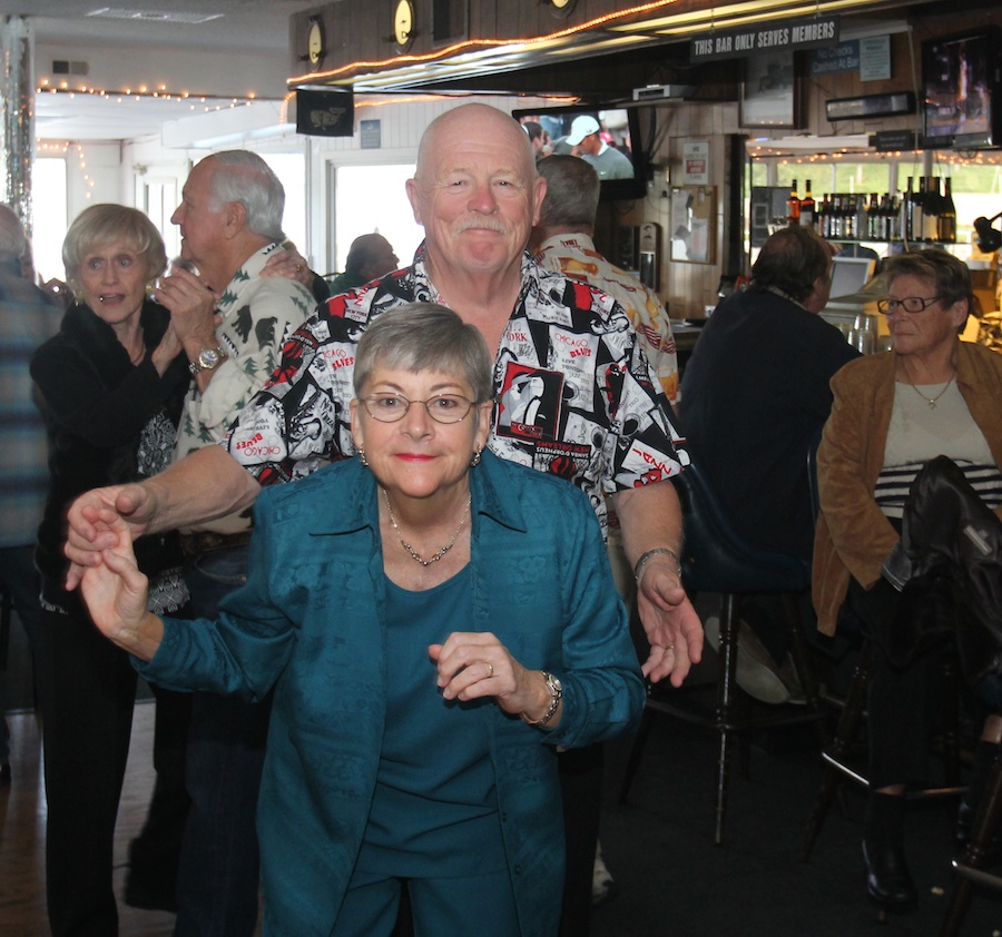 Dancing at Newport Harbor 1/27/2013 with friends