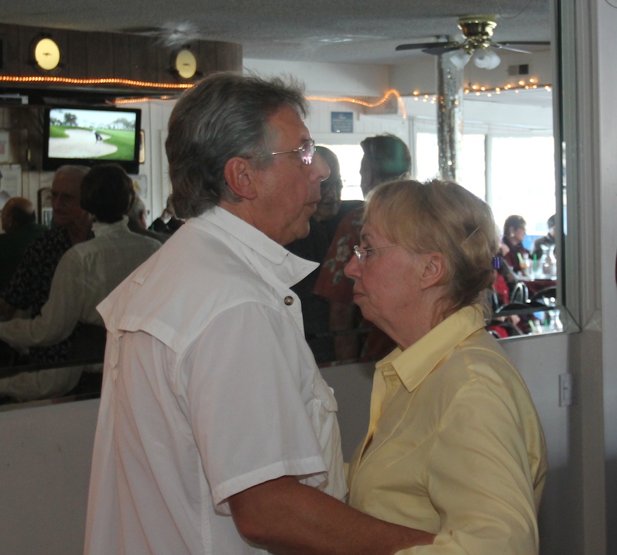 Dancing at Newport Harbor 1/27/2013 with friends