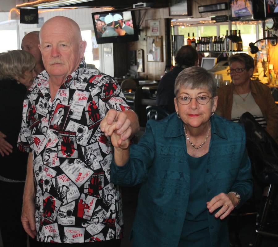 Dancing at Newport Harbor 1/27/2013 with friends