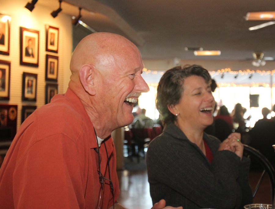 Dancing at Newport Harbor 1/27/2013 with friends