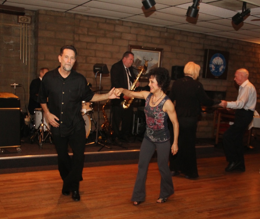 Dancing with friends at Garden Grobe 2/2/2013