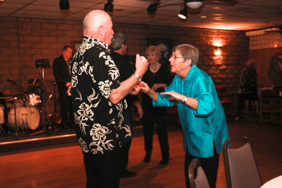 Dancing with friends at Garden Grobe 2/2/2013