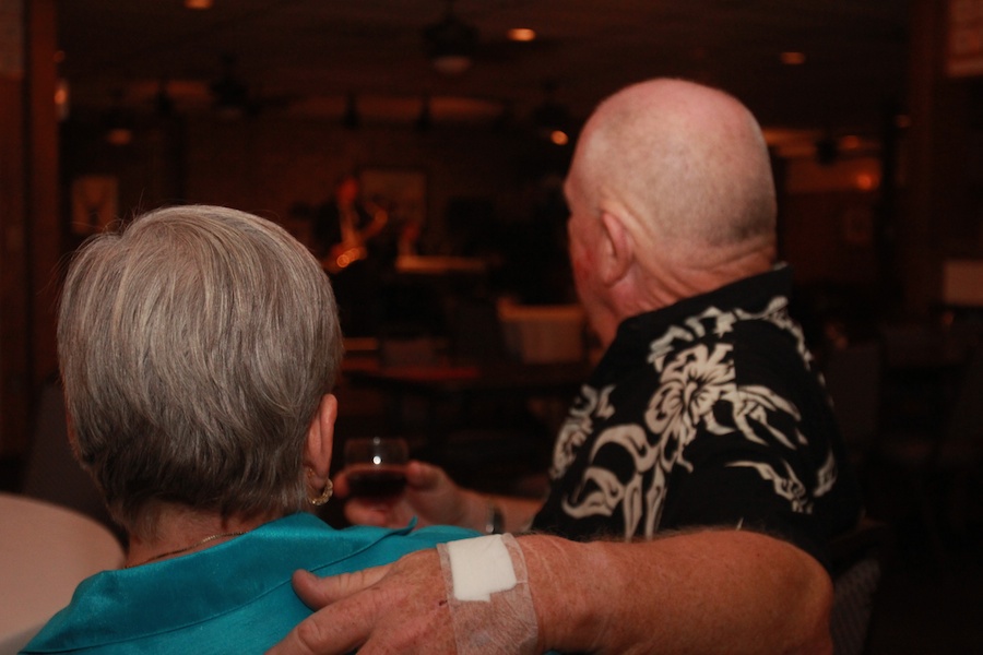 Dancing with friends at Garden Grobe 2/2/2013