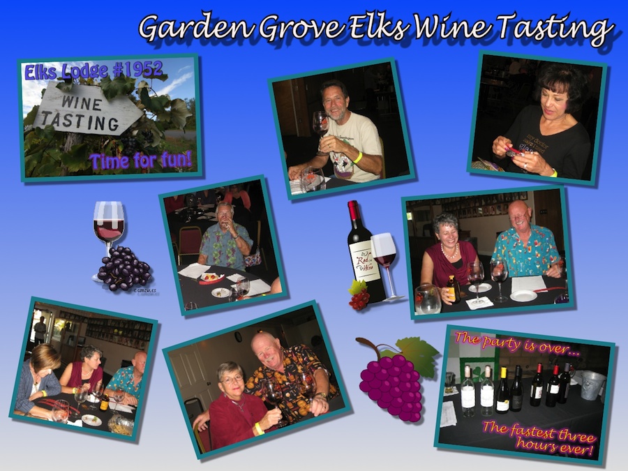 Wine tasting with friends at the Garden Grove Elks Lodge 11/3/2013