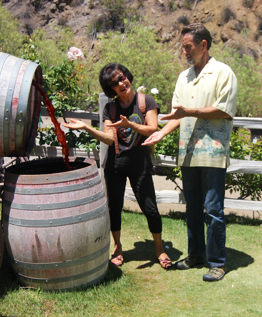 Wine tasting in Malibu mountains June 2014