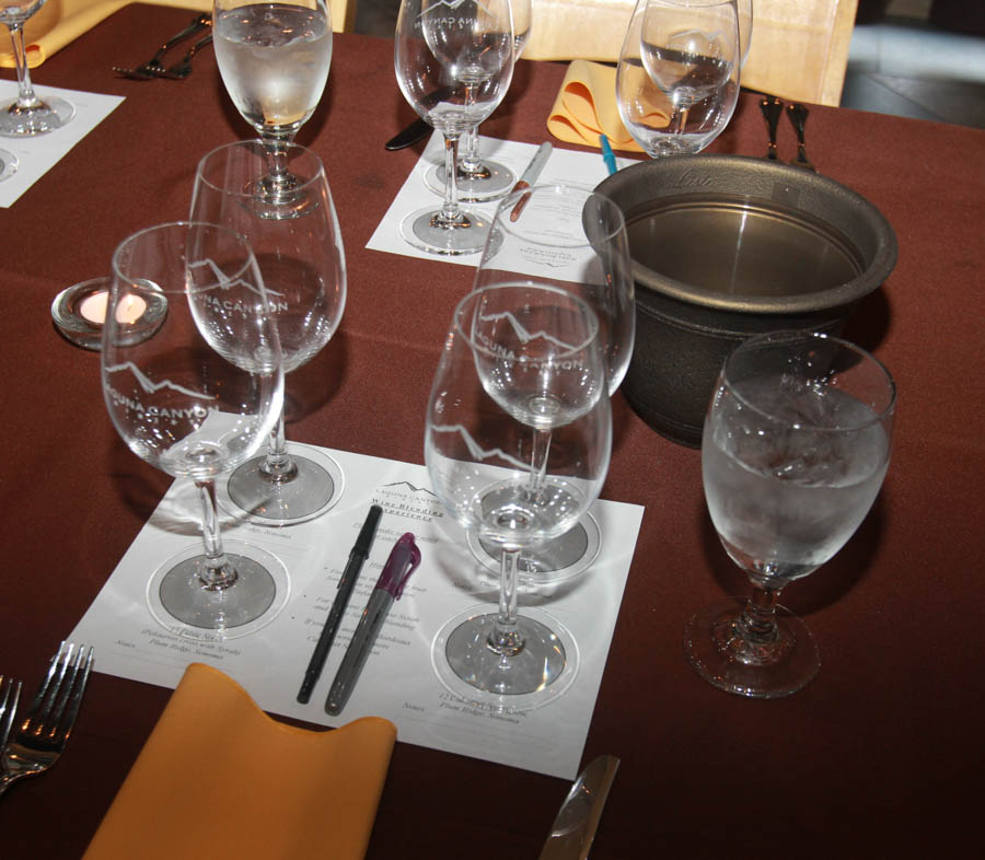 Blending wines at Laguna Canyon Winery April 18th 2015