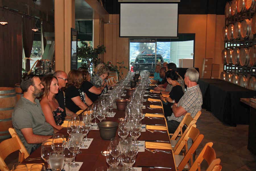 Blending wines at Laguna Canyon Winery April 18th 2015