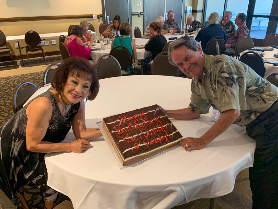 Celebrating birthdays at the Santa Ana Elks Lodge 7/28/2019