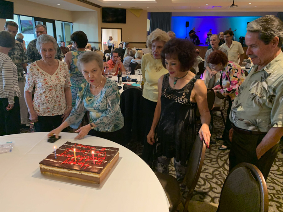 Celebrating birthdays at the Santa Ana Elks Lodge 7/28/2019