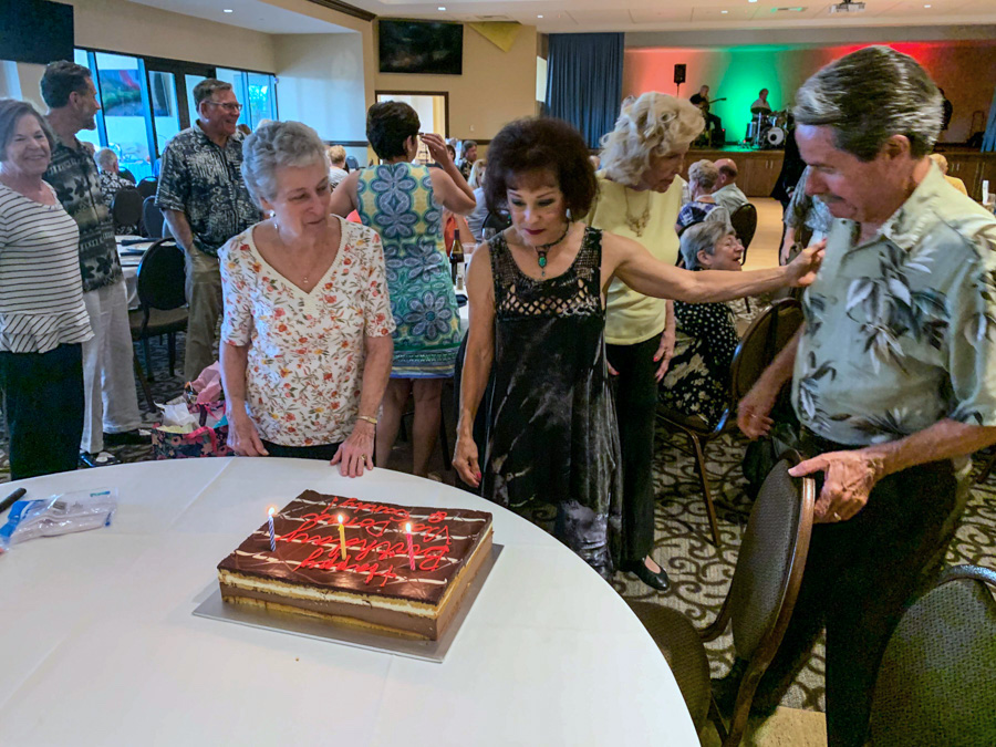 Celebrating birthdays at the Santa Ana Elks Lodge 7/28/2019