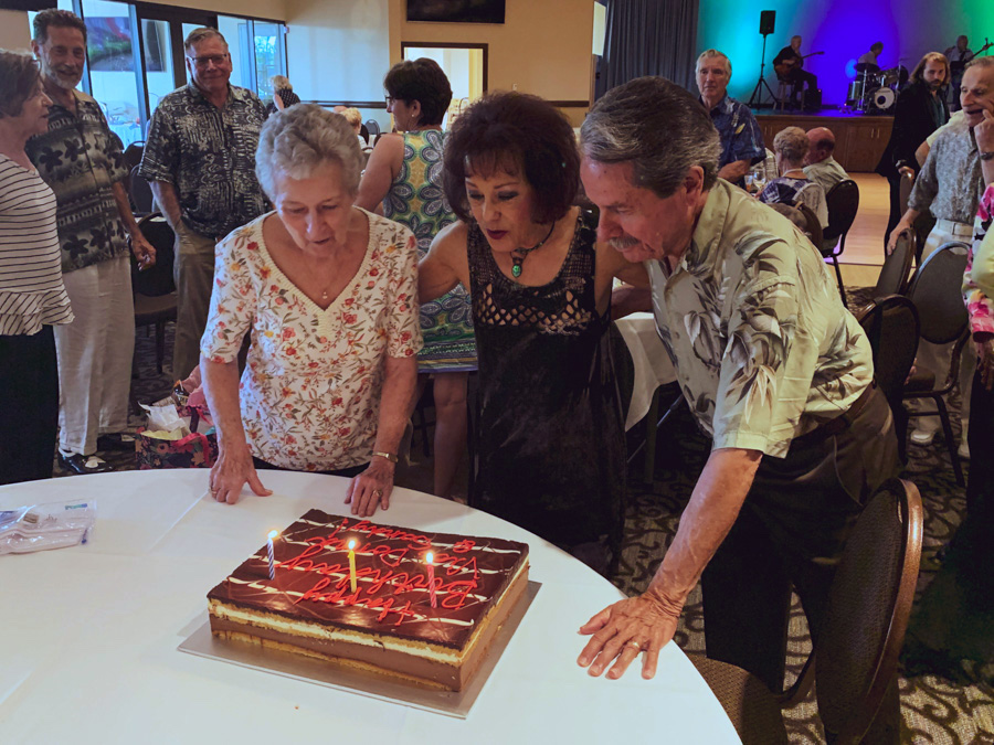 Celebrating birthdays at the Santa Ana Elks Lodge 7/28/2019