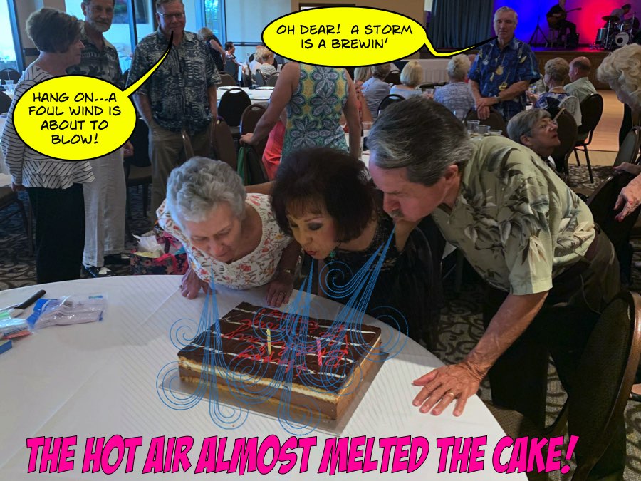 Celebrating birthdays at the Santa Ana Elks Lodge 7/28/2019