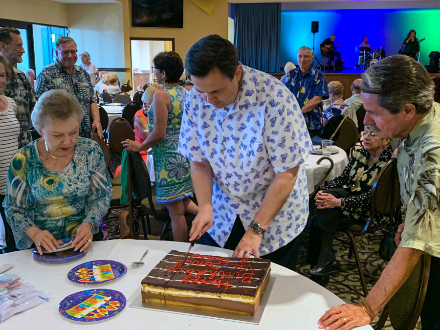 Celebrating birthdays at the Santa Ana Elks Lodge 7/28/2019