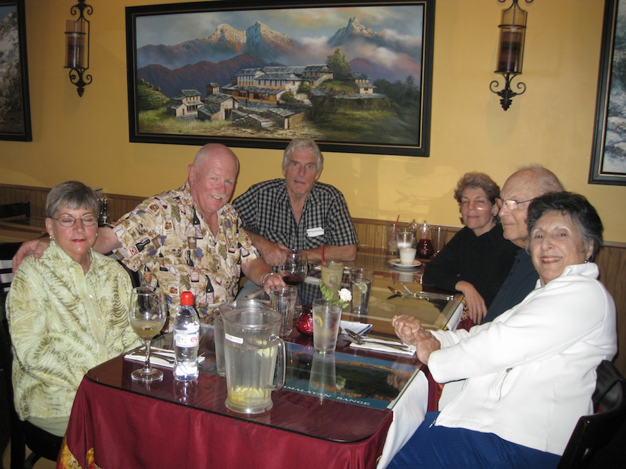 A Himalayan lunch with Herb, Irene, Elln and Bill