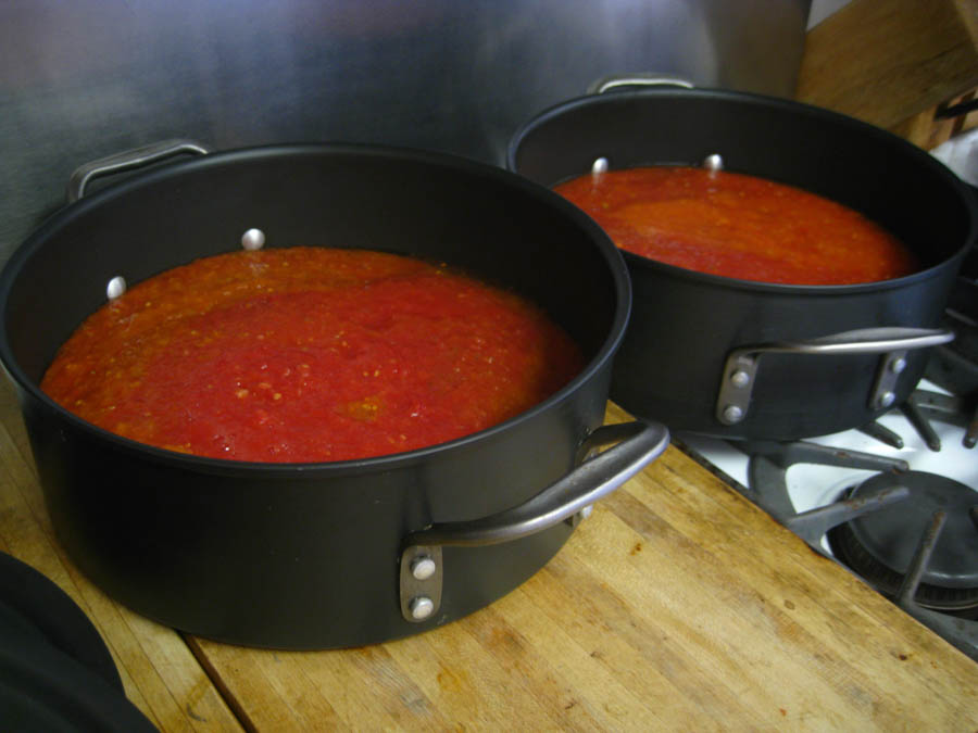 Making tomato sauce June 25th 2015