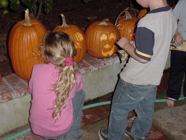 Halloween 2001 Pumpkin Carving