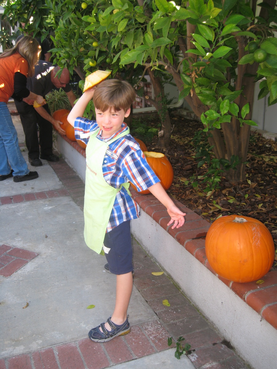 Pumpking carving for Halloween 2012