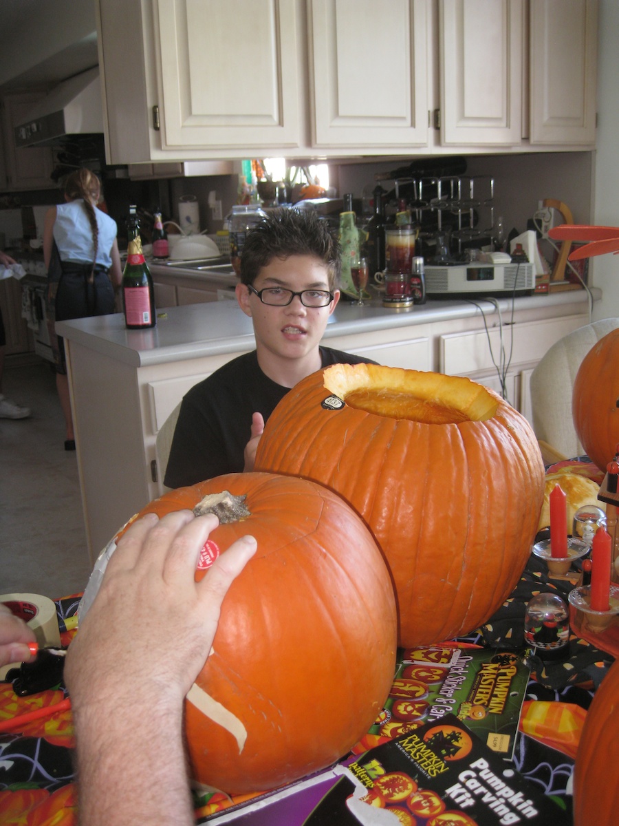 Pumpking carving for Halloween 2012