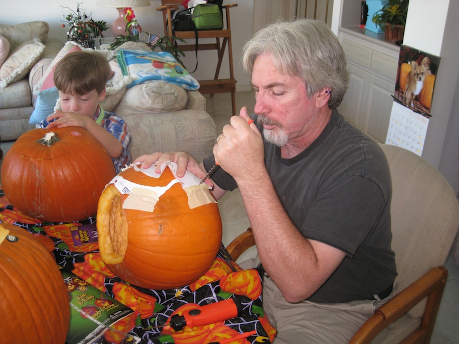 Pumpking carving for Halloween 2012