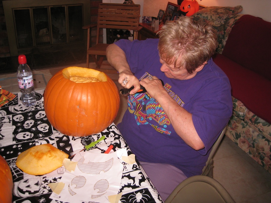 Pumpking carving for Halloween 2012