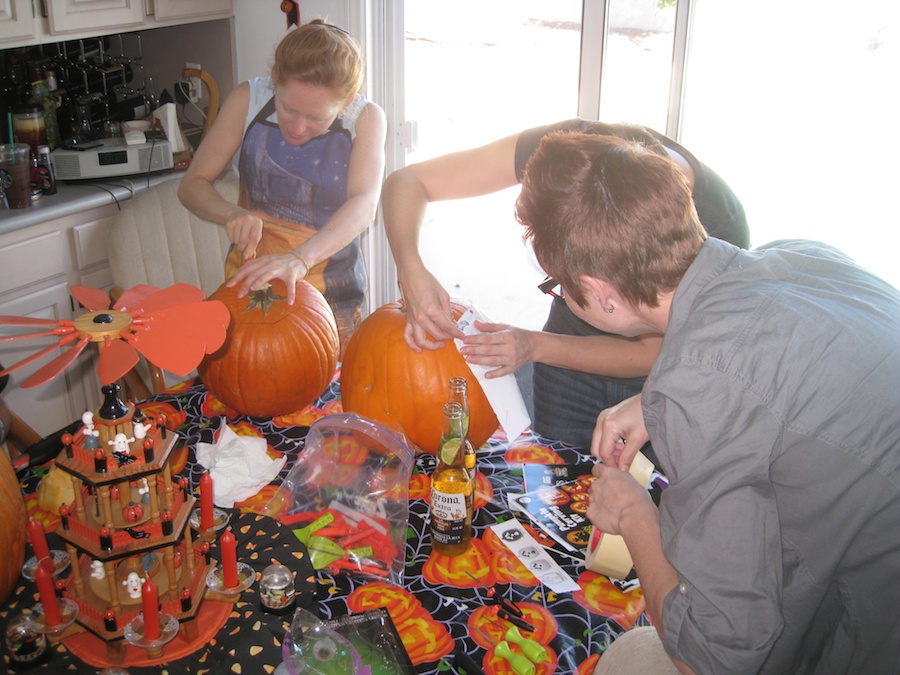 Pumpking carving for Halloween 2012