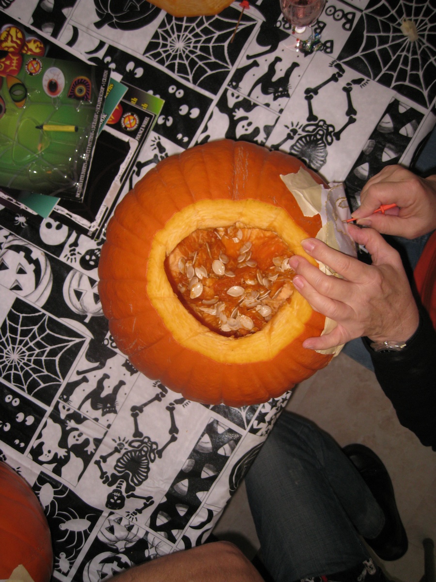 Pumpking carving for Halloween 2012