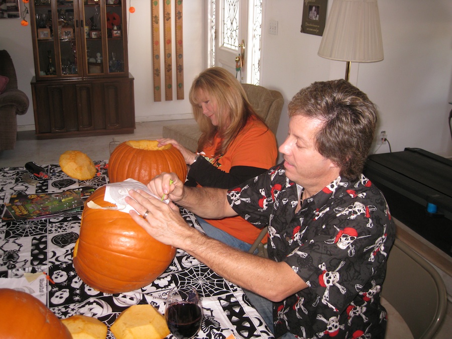 Pumpking carving for Halloween 2012