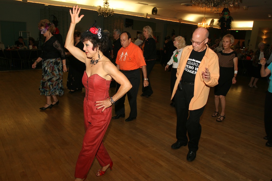 Dancing at tghe Santa Ana Elks Halloween Ball