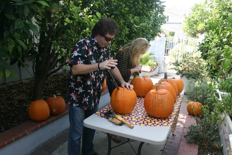 Pumpkin carving with family and friends 10/27/2013