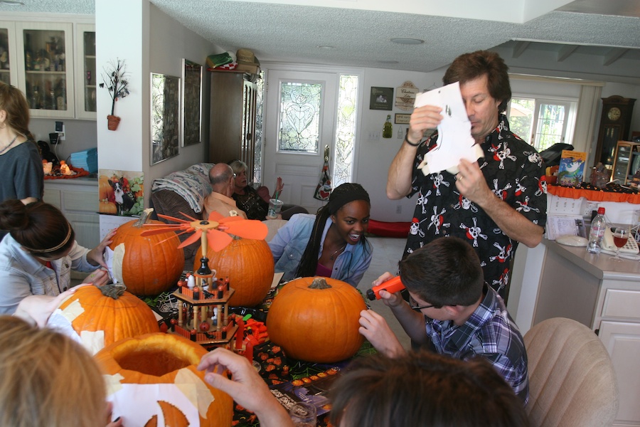 Pumpkin carving with family and friends 10/27/2013