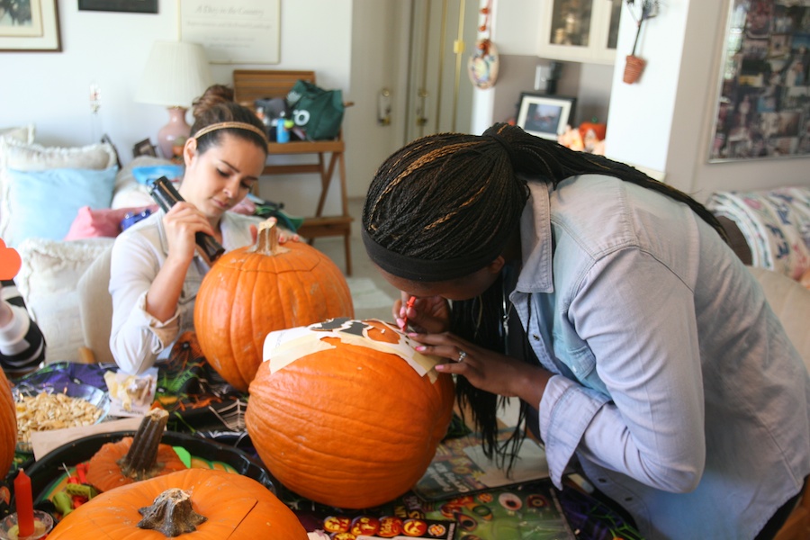 Pumpkin carving with family and friends 10/27/2013