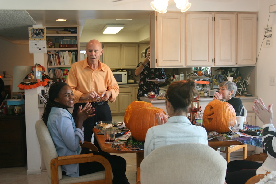 Pumpkin carving with family and friends 10/27/2013