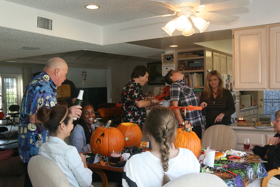 Pumpkin carving with family and friends 10/27/2013