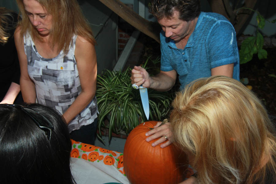 Pumpkin carving October 26th 2014 with family