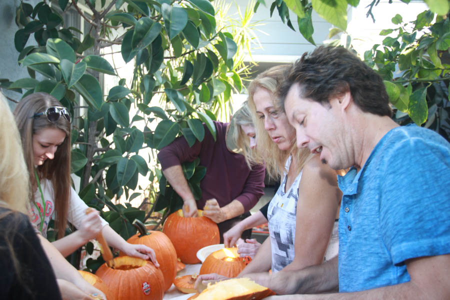 Pumpkin carving October 26th 2014 with family