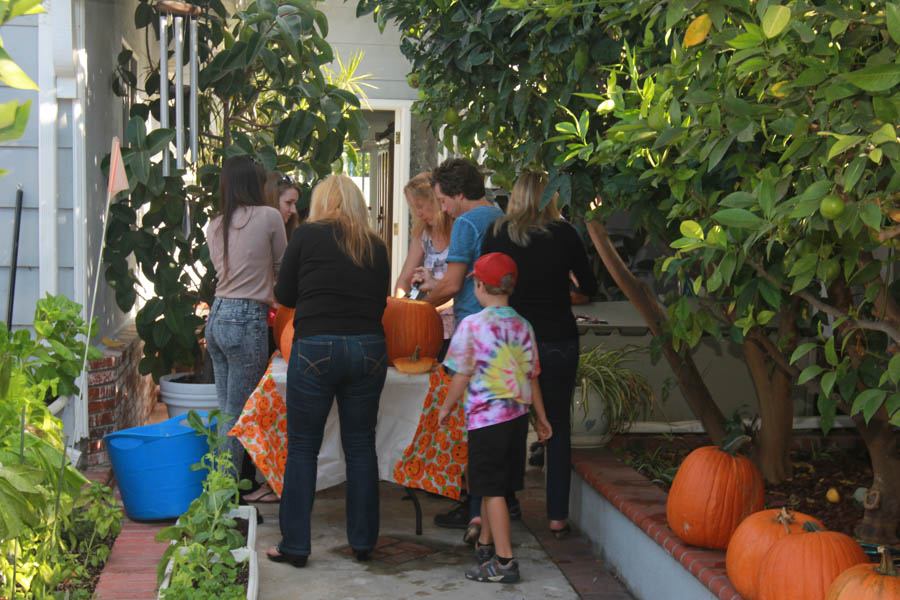 Pumpkin carving October 26th 2014 with family