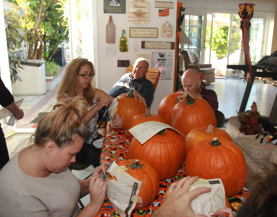 Pumpkin carving October 26th 2014 with family