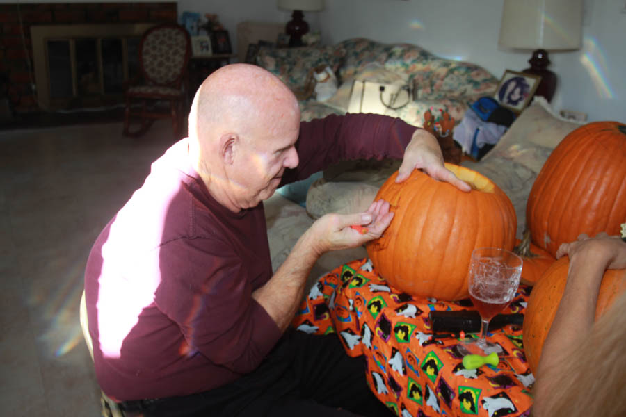 Pumpkin carving October 26th 2014 with family