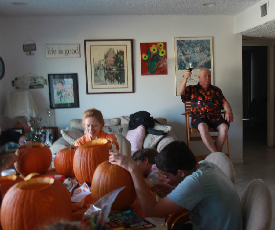 Pumpkin carving October 26th 2014 with family