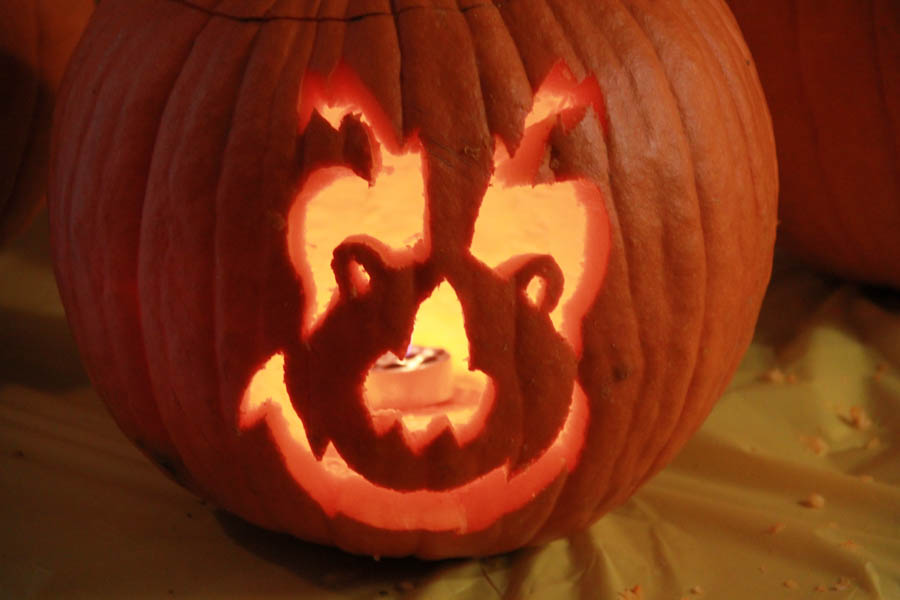 Pumpkin carving with family 10/29/2016