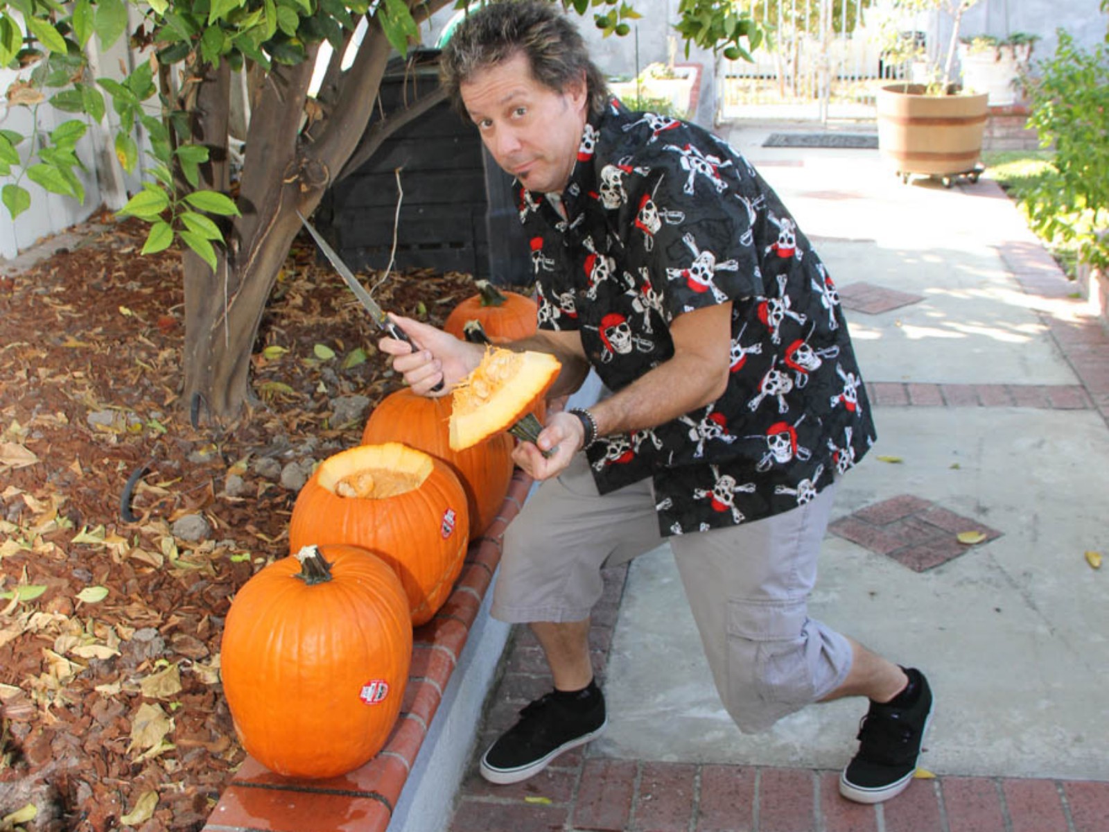 Slasher Bob Sneaks Up On The Poor Pumpkins