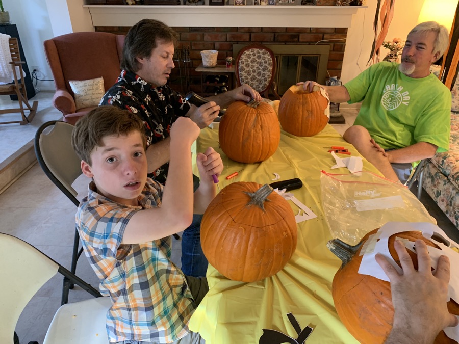 CArving the pumpkins October 27th 2018...Making art interesting!