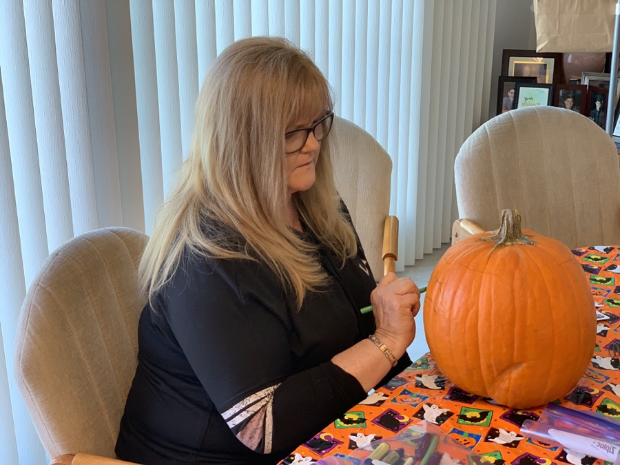 CArving the pumpkins October 27th 2018...Making art interesting!