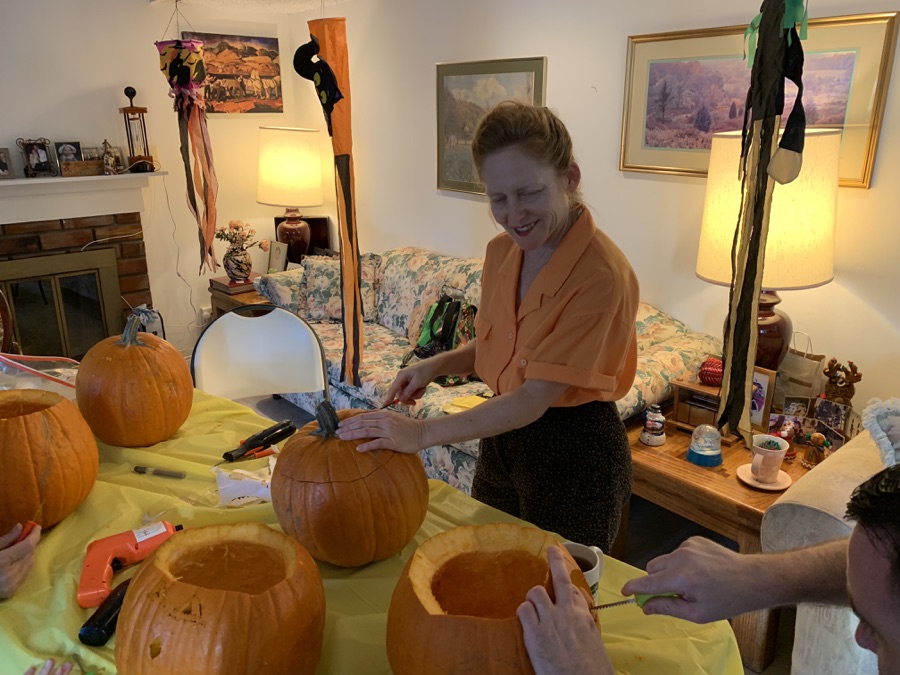 CArving the pumpkins October 27th 2018...Making art interesting!