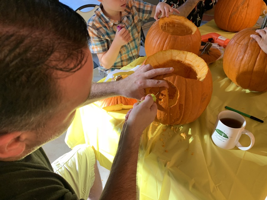 CArving the pumpkins October 27th 2018...Making art interesting!